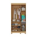 Ver imagem 5 de Guarda-roupa Infantil 92cm com Vidro 3 Portas e 2 Gavetas Fofura Multimóveis Mp4482 Madeirado/
