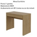 Ver imagem 3 de Mesa para Escritório Home Office Me4107 Mdp Amendoa - Gran Belo