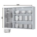 Ver mais imagens de Cozinha Completa Modulada 6 Peças com Aéreo Microondas Emily Espresso Móveis Branco/HP/Calcare