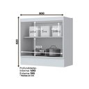 Ver imagem 7 de Cozinha Completa Modulada 6 Peças com Aéreo Microondas Emily Espresso Móveis Branco/HP/Calcare