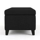 Ver imagem 4 de Recamier Bau Veneza 1,20m Suede Preto - Clique Decor Clique decorações