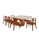 Ver imagem 2 de Sala de Jantar Mesa Ane 220cm Tampo Laqueado com Vidro Canto Moeda com 8 Cad Viena