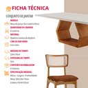 Ver imagem 6 de Sala de Jantar Mesa Ane 220cm Tampo Laqueado com Vidro Canto Moeda com 8 Cad Viena