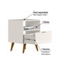 Mesa de Cabeceira Demadero com 1 Gaveta - Off White/natural - 4
