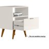 Mesa de Cabeceira Demadero com 1 Gaveta - Off White/natural - 5
