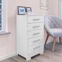 Ver imagem 1 de Cômoda Renoir 5 Gavetas MDP Corrediças Telescópicas Branco Framar