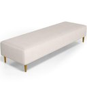 Ver imagem 1 de Puff Decorativo Sala de Estar Bali W01 Pés Palito 210x60cm Linho Cru - Lyam Decor