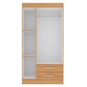 Ver imagem 2 de Guarda Roupa Solteiro 3 Portas 2 Gavetas Alice Marrom/Cinamomo