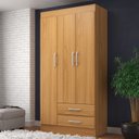 Ver imagem 1 de Guarda Roupa Solteiro 3 Portas 2 Gavetas Alice 