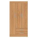 Ver imagem 3 de Guarda Roupa Solteiro 3 Portas 2 Gavetas Alice 