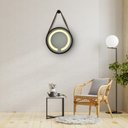 Ver imagem 7 de Espelho Redondo Iluminado 40cm com Alça Touch 2 Leds com Alça Adnet Reduna