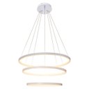 Ver imagem 2 de Lustre Led Moderno Pendente Anéis Led 89w 3 Arcos Prata