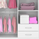 Ver imagem 5 de Guarda Roupa Solteiro 04 Portas 42860 Branco Rosa Flex