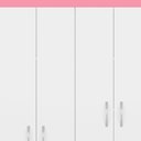 Ver imagem 4 de Guarda Roupa Solteiro 04 Portas 42860 Branco Rosa Flex