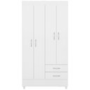 Ver imagem 1 de Guarda Roupa Solteiro 04 Portas 42860 Branco Rosa Flex