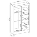 Ver mais imagens de Guarda Roupa Solteiro 04 Portas 42860 Branco Rosa Flex