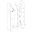 Ver imagem 3 de Guarda Roupa Solteiro 04 Portas 42860 Branco Rosa Flex