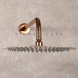 Ducha Chuveiro Redonda 30 cm Curuá Pingoo.casa - Dourado Rose - 2