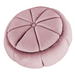 Puff Da Vinci 65 cm Suede SLK Decor Turqueza Amara Rosa Claro - 3