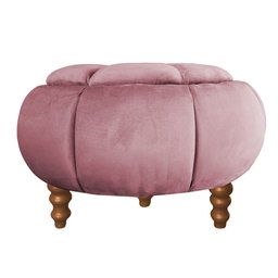 Puff Da Vinci 65 cm Suede SLK Decor Turqueza Amara Rosa Claro - 2