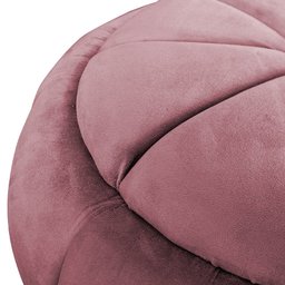 Puff Da Vinci 65 cm Suede SLK Decor Turqueza Amara Rosa Claro - 4