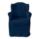 Ver mais imagens de Poltrona Amamentação Cadeira Reforçada Balanço e Puff Lile Suede:azul Marinho