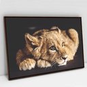 Ver imagem 5 de Quadro Decorativo em Canvas Filhote do Predador TaColado Moldura Flutuante 4,5cm Freijó 120 x 80cm
