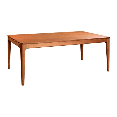 Mesa de Jantar Retangular 210x100cm Cedry Madeira Liptus Castanho Claro - Sallar Home