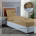 Ver imagem 4 de Roupa de Cama Solteiro 400 Fios 2 Peças Hotel Pousada Macio Acetinado:avela