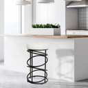 Ver imagem 2 de Banqueta para Cozinha com Almofada no Assento Londres Preto/Branco