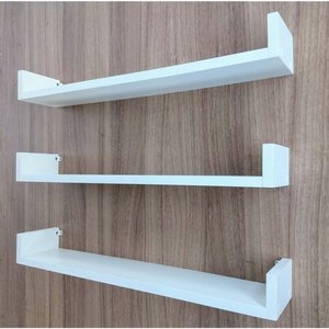 Trio De Estantes Para Decoração Quarto Infantil Prateleira De Sala Cozinha Mdf 55cm