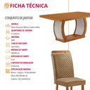 Ver imagem 7 de Mesa de Jantar Milena 180 cm Tampo MDF Laminado Canto Copo com 6 Cadeiras Aline