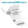 5000 Etiqueta P/ Impressora Térmica sem Ribbon 100x150 10x15 Serrilhada Resma - 6