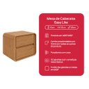 Ver imagem 4 de Mesa de Cabeceira 2 Gavetas Easy Like Amendoa Clean