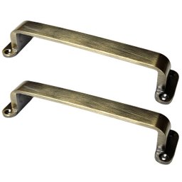 Puxador Duplo Milano148mm Bronze Antigo Porta Pivotante Correr Passagem Madeira Vidro Rústico - 2