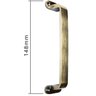 Puxador Duplo Milano148mm Bronze Antigo Porta Pivotante Correr Passagem Madeira Vidro Rústico - 8