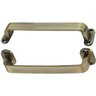 Puxador Duplo Milano148mm Bronze Antigo Porta Pivotante Correr Passagem Madeira Vidro Rústico - 1
