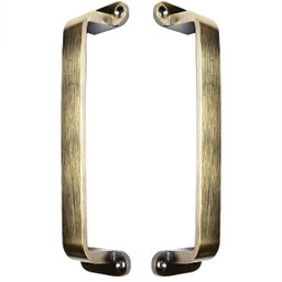 Puxador Duplo Milano148mm Bronze Antigo Porta Pivotante Correr Passagem Madeira Vidro Rústico - 3
