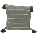 Ver imagem 1 de Kit 2 Almofada Pompom Decorativa 45x45cm Verde Militar