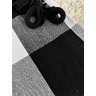 Rede de Dormir Casal Balanço de Algodão Reforçada 3,80m X 1,50m Varias Cores:preto com Branco Xadrez - 4