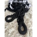 Ver imagem 2 de Rede de Dormir Casal Balanço de Algodão Reforçada 3,80m X 1,50m Varias Cores:preto com Branco Xadrez