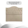 Cabeceira Cama Casal Botões Provençal Bege Suede com Pés 120cm Altura Rbl - 3