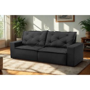 Sofá Retrátil e Reclinável 2 Lugares com Molas 1,50m Atenas Suede Mirra Decor