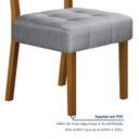 Ver imagem 6 de Kit de 2 Cadeiras para Sala de Jantar Pés em Madeira Maciça Liz Cinza/Cinamomo/Linho Prata