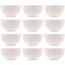 Ver imagem 1 de 12 Tigelas de Porcelana Branca 280ml Bowls Lyor Diamond para Frutas Molhos Restaurante
