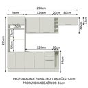 Ver imagem 2 de Cozinha Completa Stella com Armário e Balcão Madesa