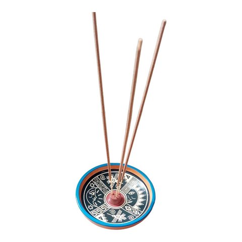 Incensário Cerâmica Peruano Artesanal 11 Cm para 3 Incenso