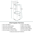 Ver imagem 2 de Kit 6 Banquetas 80cm para Balcão Ilha Bancada Área Gourmet Encosto em Junco Banco Itagold