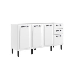 Balcão em Aço 160cm 4 Portas 2 Gavetas sem Tampo New Premium Itatiaia - 6