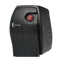 Estabilizador 300va Coletek, Entrada Bivolt Manual, Saída 115v, 4 Tomadas, Preto Es-300va - 1